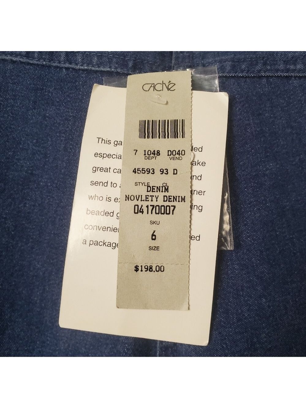 Cache Embroidered Flare Jeans Lace Detail Women Size 6 - Picture 9 of 16